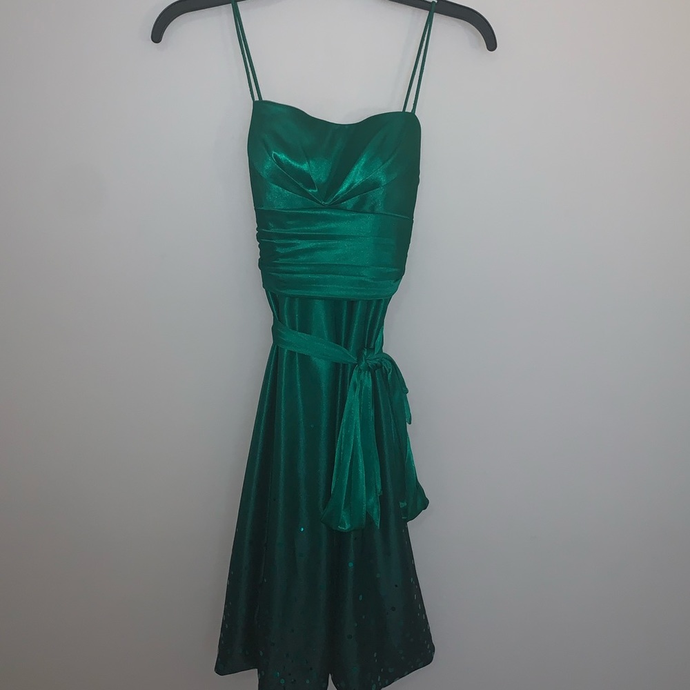 Emerald green formal dress
